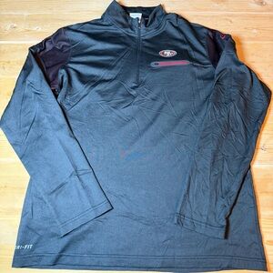 Nike San Francisco 49ers NFL Dri-Fit 1/4 Zip Pullover Jacket Size L